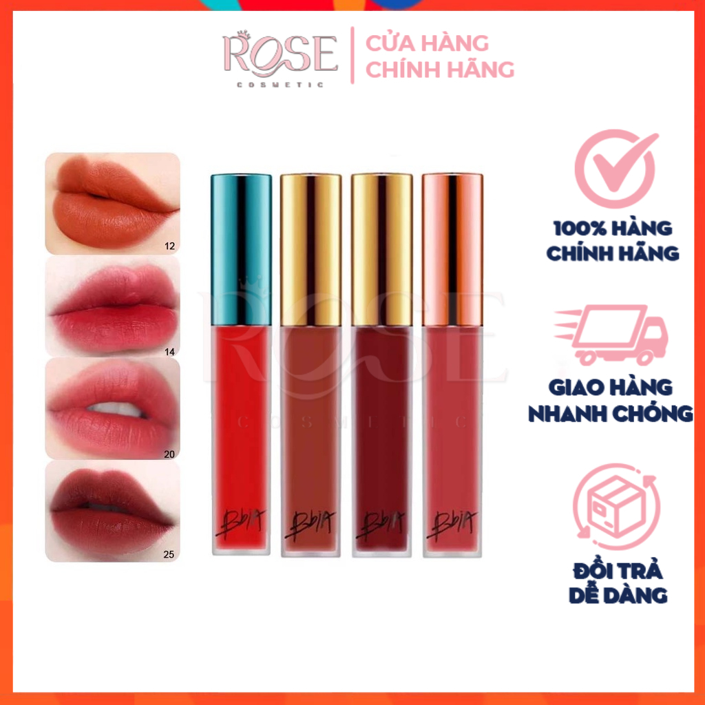 Son Kem Lì Bbia  Hàn Quốc Không Trôi Last Velvet Lip Tint Siêu Hot Lên Tone Chuẩn Màu 39 25 02 12..v.v..