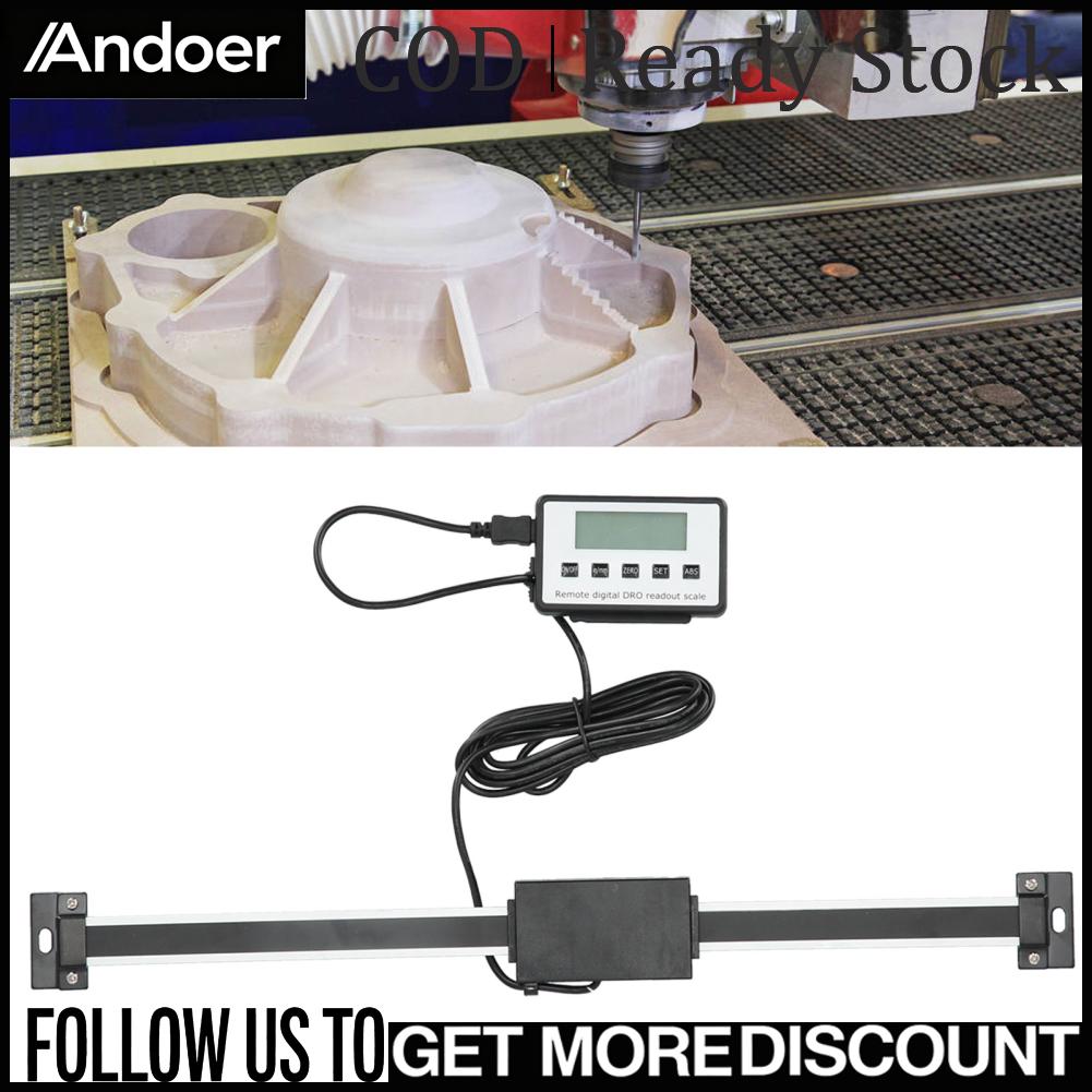 Andoer เครื่องกัดการอ่านข้อมูลดิจิตอลอิเล็กทรอนิกส์อลูมิเนียมอัลลอยด์แบบพกพากบการอ่านข้อมูลดิจิตอลป้องกันการรบกวนสำหรับเครื่องกลึง ราคา 1,613 บาท*ส่งฟรี