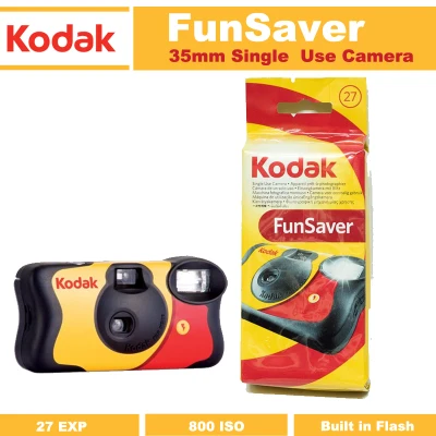Kodak FunSaver 35mm Disposable Single Use Film Camera with Flash - 27 Exposures