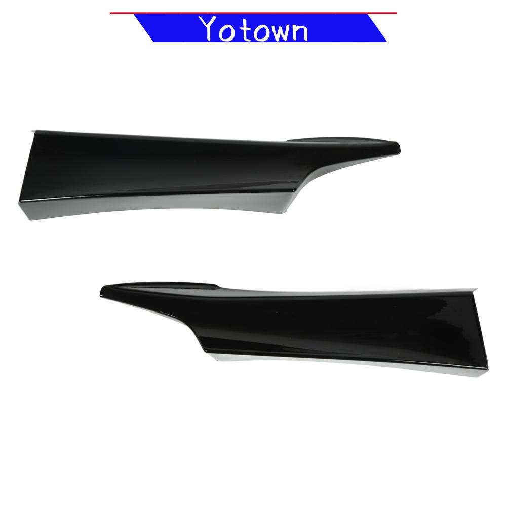 Yotown Bộ Chia Cản Trước Vừa Vặn Hoàn Hảo Nhẹ Màu Đen Bóng 2 Chiếc Bền Cản Trước Bộ Môi Chống Trầy Xước Cho Xe Ô Tô