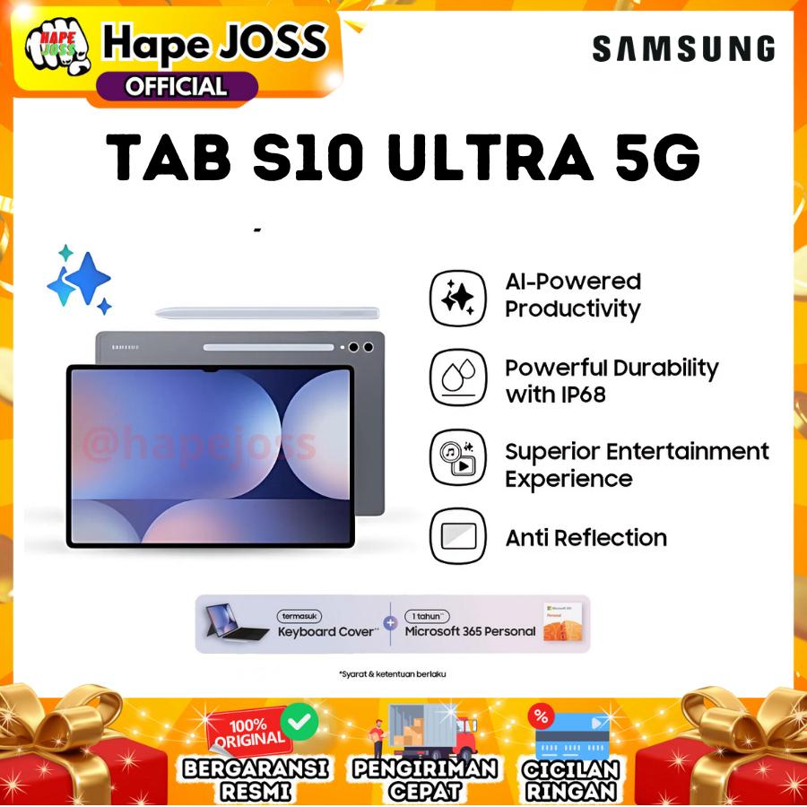 Samsung Galaxy Tab S10 Ultra 5G 12/256GB Garansi Resmi Harga  22,999,000 rupiah*Gratis Ongkir