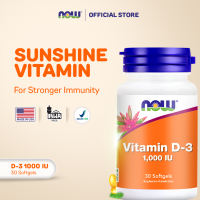 NOW Foods Vitamin D-3 1000 IU - 30 Softgels