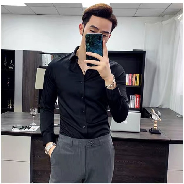 COD CÓ BIG SIZE ÁO SƠ MI NAM TRẮNG ĐEN SIZE ĐẠI DÀI TAY SƠ MI CÔNG SỞ GIÁ RẺERDHTRFXDHTF