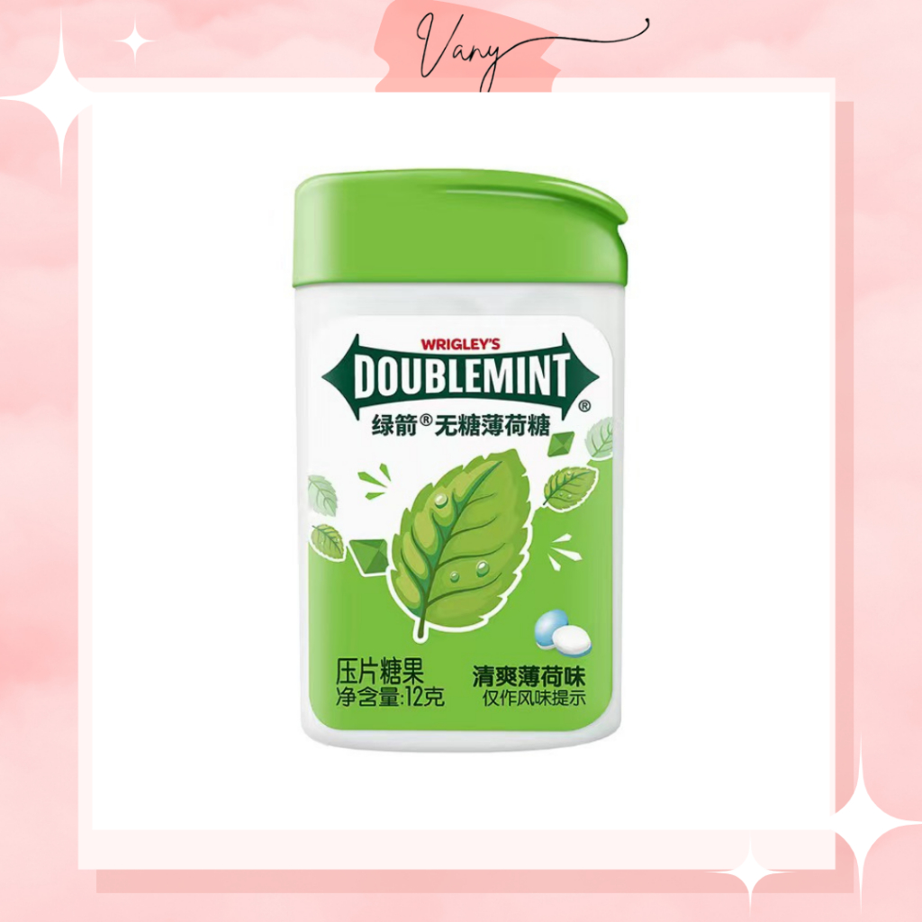 Kẹo Ngậm Thơm Miệng Doublemint Bản Mới Nhất Không Đường Bạc Hà Chanh Hoa Nhài 20g