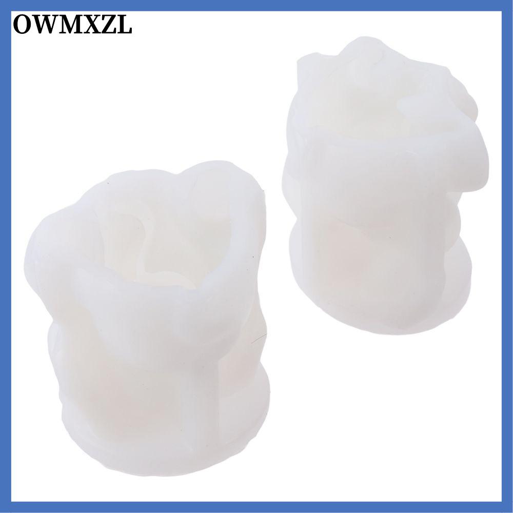 OWMXZL Voi Khuôn voi Silicone Trắng Khuôn nến hình con voi Khuôn động vật 3D Khuôn đúc nhựa hình con voi Khuôn đất sét
