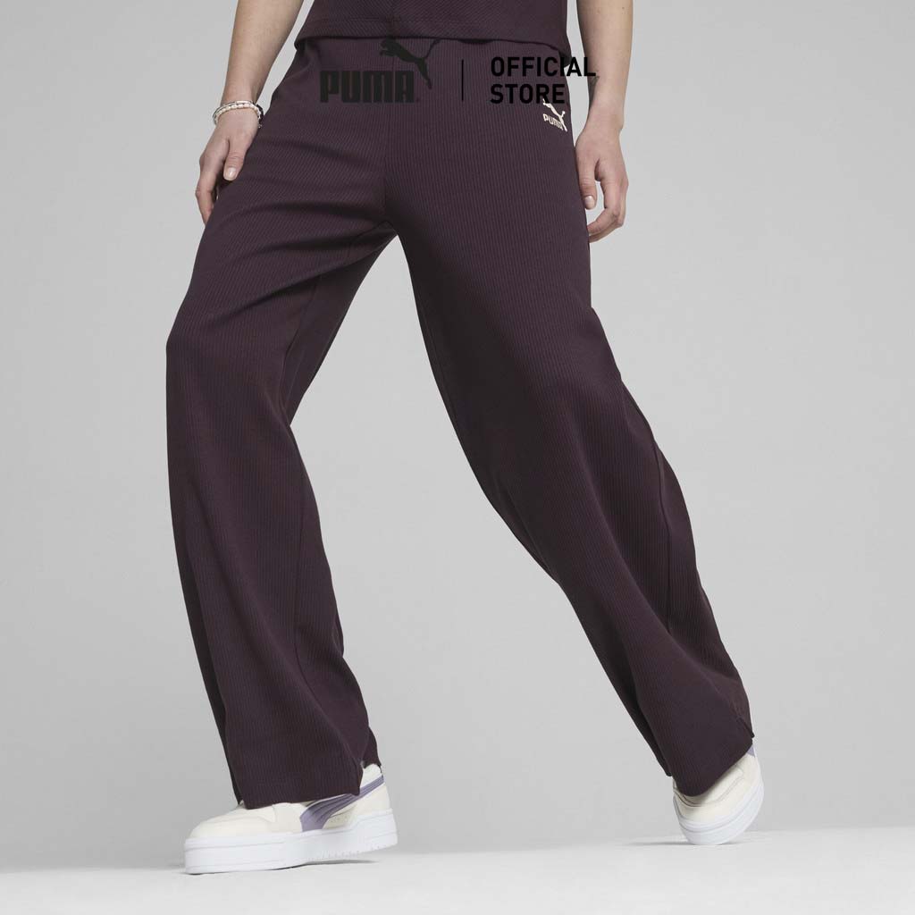 PUMA PRIME/SELECT - CLASSICS Ribbed Relaxed Pants Women Purple 62663144 ราคา 2,500 บาท*ส่งฟรี