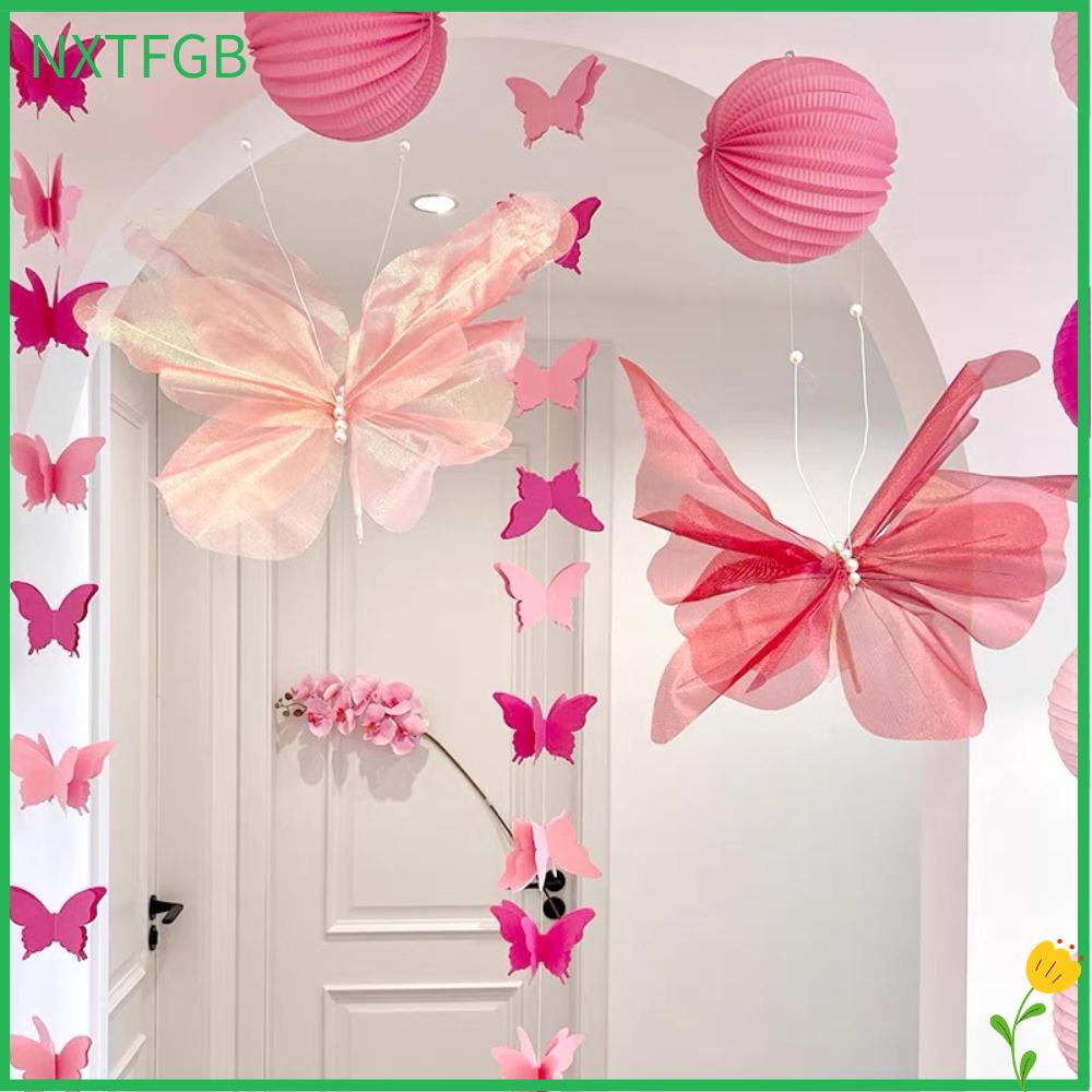 NXTFGB Hoa giả Hoa bướm nhân tạo Đầy màu sắc Lụa Đầu hoa 50cm Bướm lớn Phông Nền đám cưới
