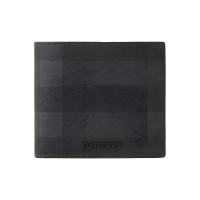 Burberry Leather Wallet Mens Charcoal Gray 80702731