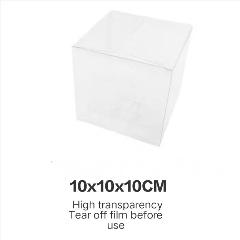 Transparent PVC mini Box Cube Box Gift Doorgift Goodies Cupcake Candy Dessert Box Present plastic Box kotak hadiah透明礼物盒