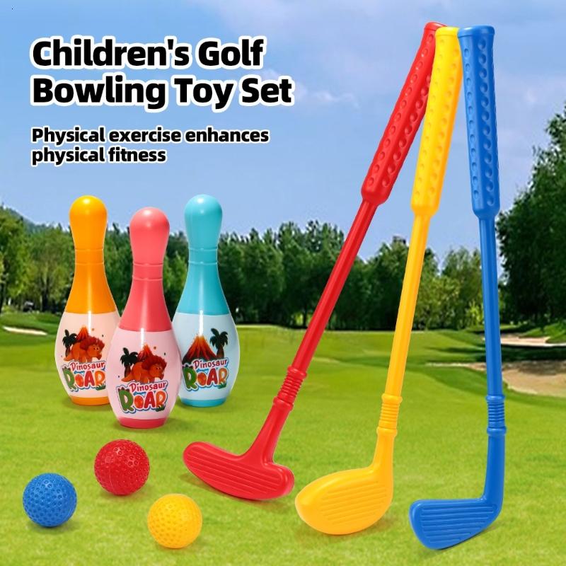 Trẻ Em Golf Đào Tạo Bộ Dụng Cụ Với Thiết Kế Tiện Dụng Gậy Đánh Golf Bóng gôn Và con ky Bowling Cho Trong Nhà Ngoài Trời Golf Thực Hành