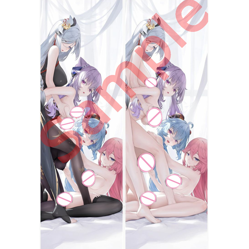 Genshin Impact Dakimakura Ganyu Keqing Shenhe Yae Miko Gối dài