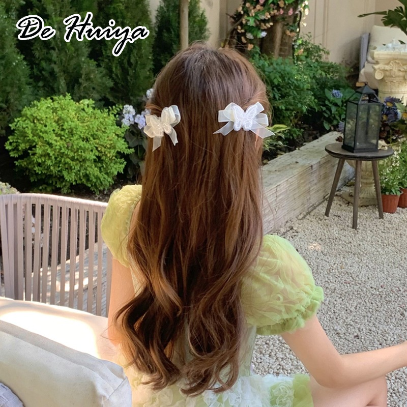 DEHUIYA [1ชิ้น] กิ๊บติดผมริบบิ้นรูปผีเสื้อ2022สวมใส่ง่ายสำหรับผู้หญิง ราคา 13 บาท*ส่งฟรี