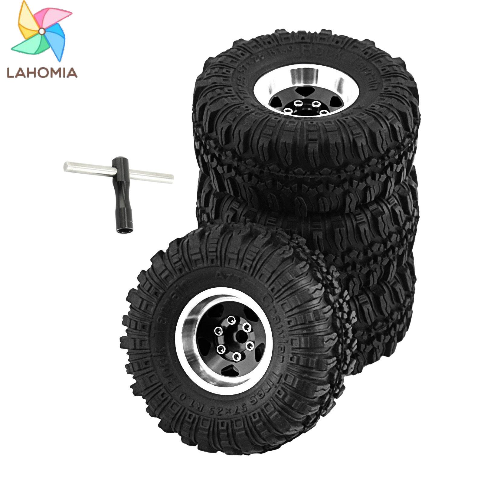 lahomia 4x RC Truck Tires Durable for 1:18 Scale RC Truck Car Accessory Climbing Car