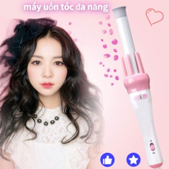 Máy uốn tóc tự động 360 độ đa năngicực tiện lợi - may uon toc lọn to lọn nhỏ gợn sóng