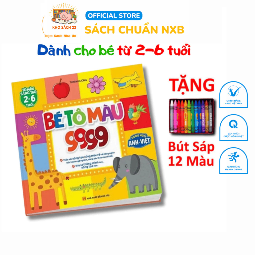 Sách - Tô Màu Sáng Tạo 9999 họa tiết - Song Ngữ