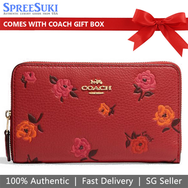 Red on sale coach wallet