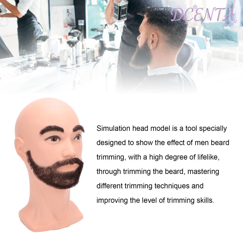 DCENTA ตัดผมชาย Mannequin HEAD Beard Trimming การฝึกอบรมหัว Props หัวรุ่น ERGONOMIC Whisker สำหรับฝึกตัด ราคา 2,778 บาท*ส่งฟรี