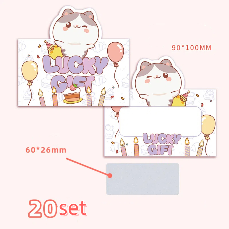 20pcs Reward Scratch Card Game Cards Scratch Off Stickers Creative Blessing Cards DIY Greeting Cards Birthday Surprise