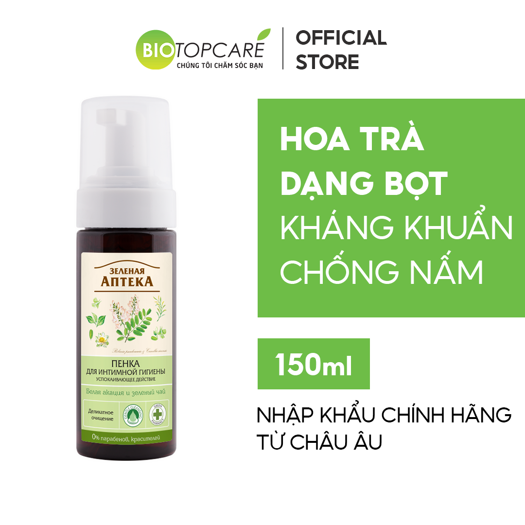 Dung dịch vệ sinh phụ nữ dạng bọt kháng khuẩn Zelenaya Apteka Hoa keo và