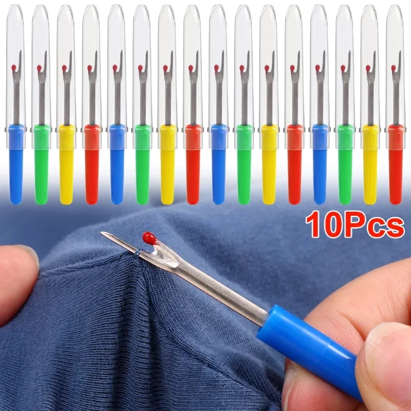 1/10 cái chỉ khâu Remover đường may Ripper Stitch unpicker Bộ công cụ may Kéo bấm tay cầm nhựa công cụ thủ công Phụ kiện May mặc