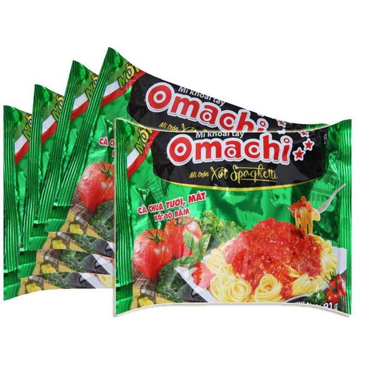 Mì trộn Omachi xốt spaghetti lốc 5 gói x 90g