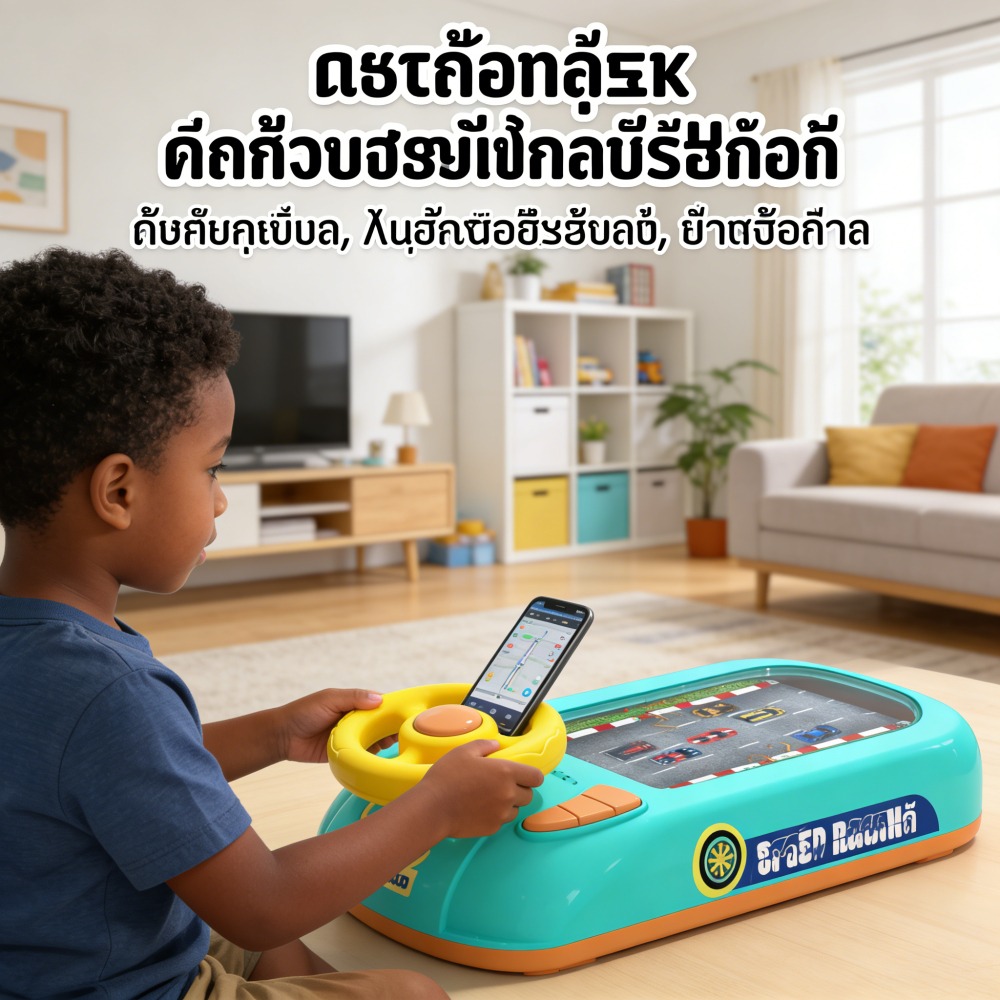 ด้วยพวงมาลัยจำลอง แกล้งทำเป็นขับรถ หมดปัญหาเด็กติดมือถือ เกมจำลองขับรถพวงมาลัยสุดมันส์ ราคา 543 บาท*ส่งฟรี