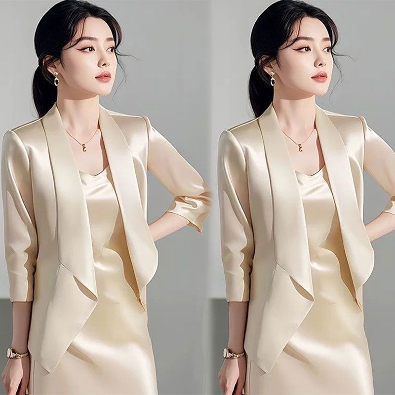  Đầm OL phụ nữ áo khoác áo vest dáng ôm váy treo hai bộ chi tiết 