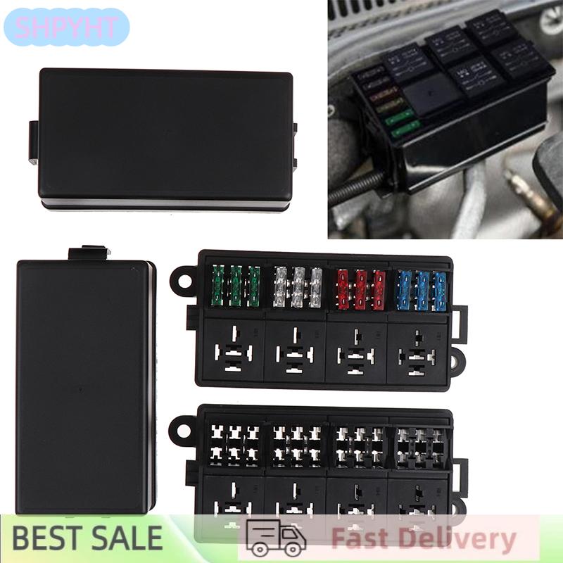 SHPYHT 12V Relay BOX BLOCK 8 WAY ATC/ATO FUSE BLOCK Universal ฟิวส์กันน้ำและรีเลย์ ราคา 268 บาท*ส่งฟรี