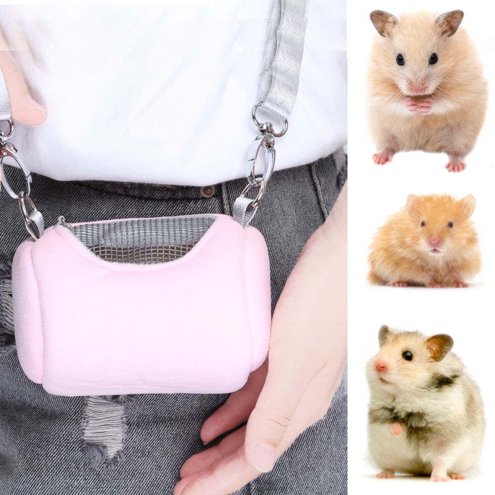 HTRF Breathable Portable Mesh Zipper Bag Hedgehog Hamster Carrier Handbag