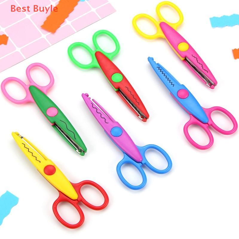 💖Best Buyle Tối Giản Ren Kéo Mô Hình Lượn Sóng Nhỏ Đầu Tròn Trẻ Em Đặc Biệt Sinh Viên Nghệ Thuật Công Cụ Văn Phòng Phẩm Cắt Kéo Cho Scrapbooking