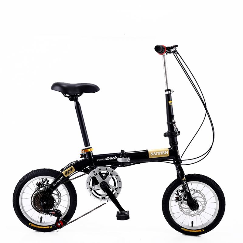 Xe Đạp Sport Gấp Gọn 14-16inch 6 Tốc Độ Khung Cacbon Siêu Nhẹ 2 Phanh Đĩa