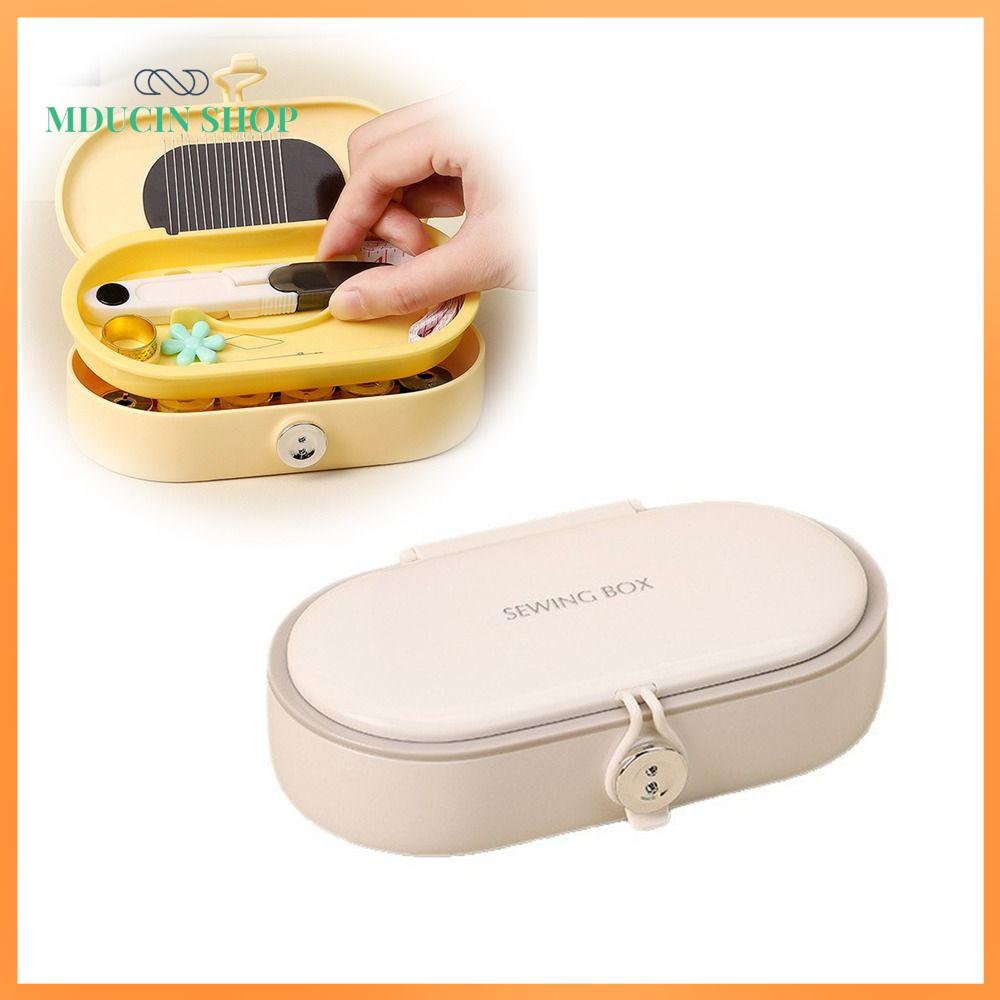 MDUCIN SHOP Tự làm Bộ may vá với hộp may 16 màu chỉ Dụng cụ may mặc tự làm Bộ  và chỉ Bền bỉ Đa chức năng Dụng cụ sửa chữa tay dành cho may chăn