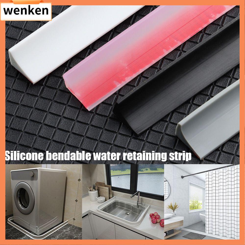 WENKEN Đồ dùng trong phòng tắm Vòi hoa sen đập Silicone Tách khô và ướt Rào cản lũ lụt Dải giữ nước Nút chặn nước Dải niêm phong đáy cửa Tự dính