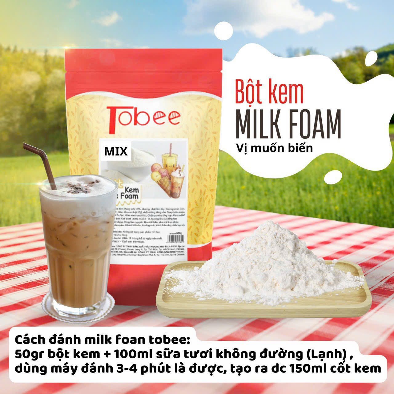 Bột tạo màng sữa vị muối biển - phô mai - tobeefood