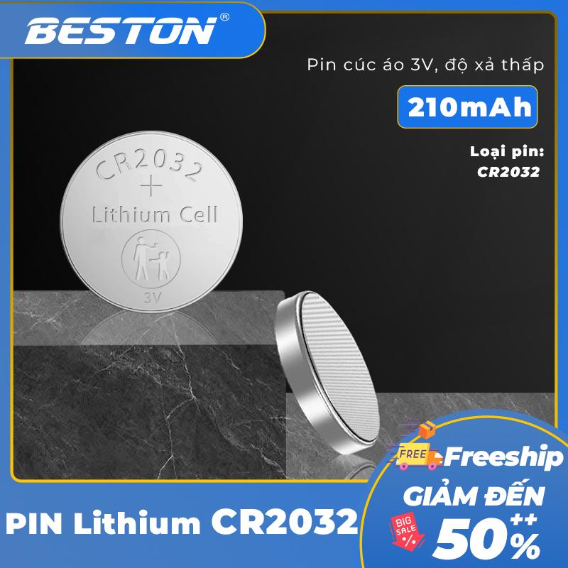 Pin nút 3V (5 viên) Beston CR2032 CR2025 CR2016 CR2450 dùng cho remote xe máy ,điều khiển quạt, cân điện tử