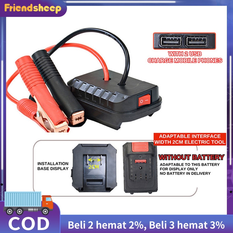 Konverter Pengisian Daya Starter Loncat Mobil untuk Baterai Lithium Makita Adapter Darurat Mobil Harga 35,000 rupiah*Gratis Ongkir