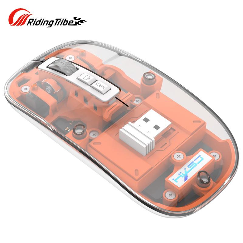 Riding Tribe Wireless Mouse Rechargeable Three Mode Mouse 4 Adjustable DPI Optical Computer Mice For Laptop Desktop Tablet
