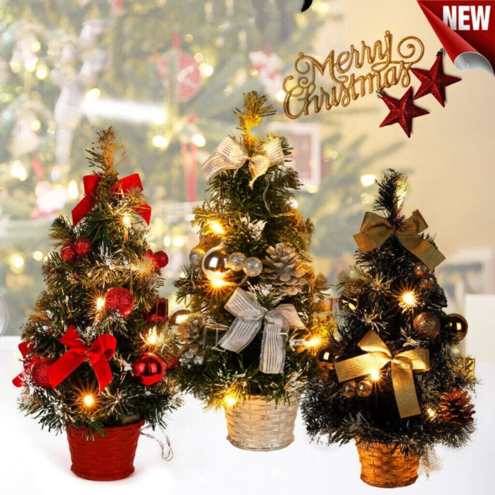 Ttmu💞💞40cm trang trí bàn đèn cây thông giáng sinh đèn trang trí quà tặng năm mới lễ hội cây nhỏ thông