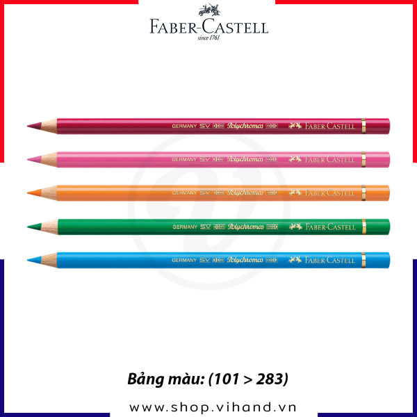 Bút chì màu hạng họa sĩ cao cấp Faber-Castell Polychromos (120 màu lẻ)