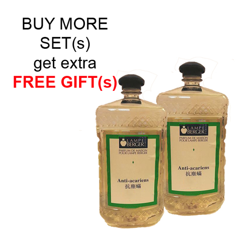 Buy BUY MORE FOR EXTRA FREE GIFTS. LAMPE BERGER LB ESSENTIAL OIL 2L SET (2 BOTTLES) - ANTI-ACARIENS (防璊) Singapore