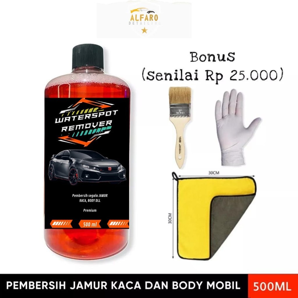 Free Kuas dan Lap Cairan Pembersih Jamur Kaca dan Body Mobil Terbaik