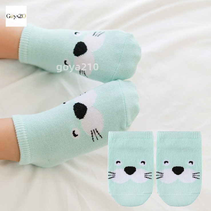 Phim Hoạt Hình Trẻ Em Polyester Cotton Chống Trượt Sàn Vớ, Tất Thuyền Ba Chiều Tiệc Động Vật Kiểu Mới Hàn Quốc