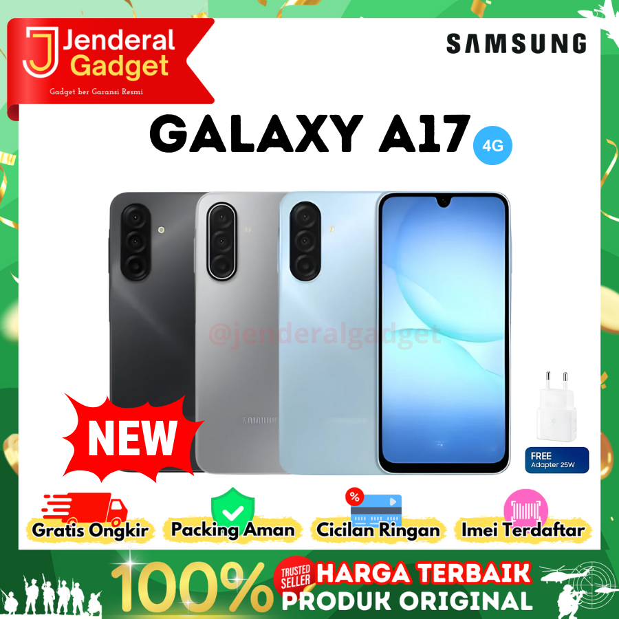 Samsung Galaxy A17 4G 8/256GB NFC Garansi Resmi Indonesia Giá 3,399,000 Đồng*Miễn phí vận chuyển