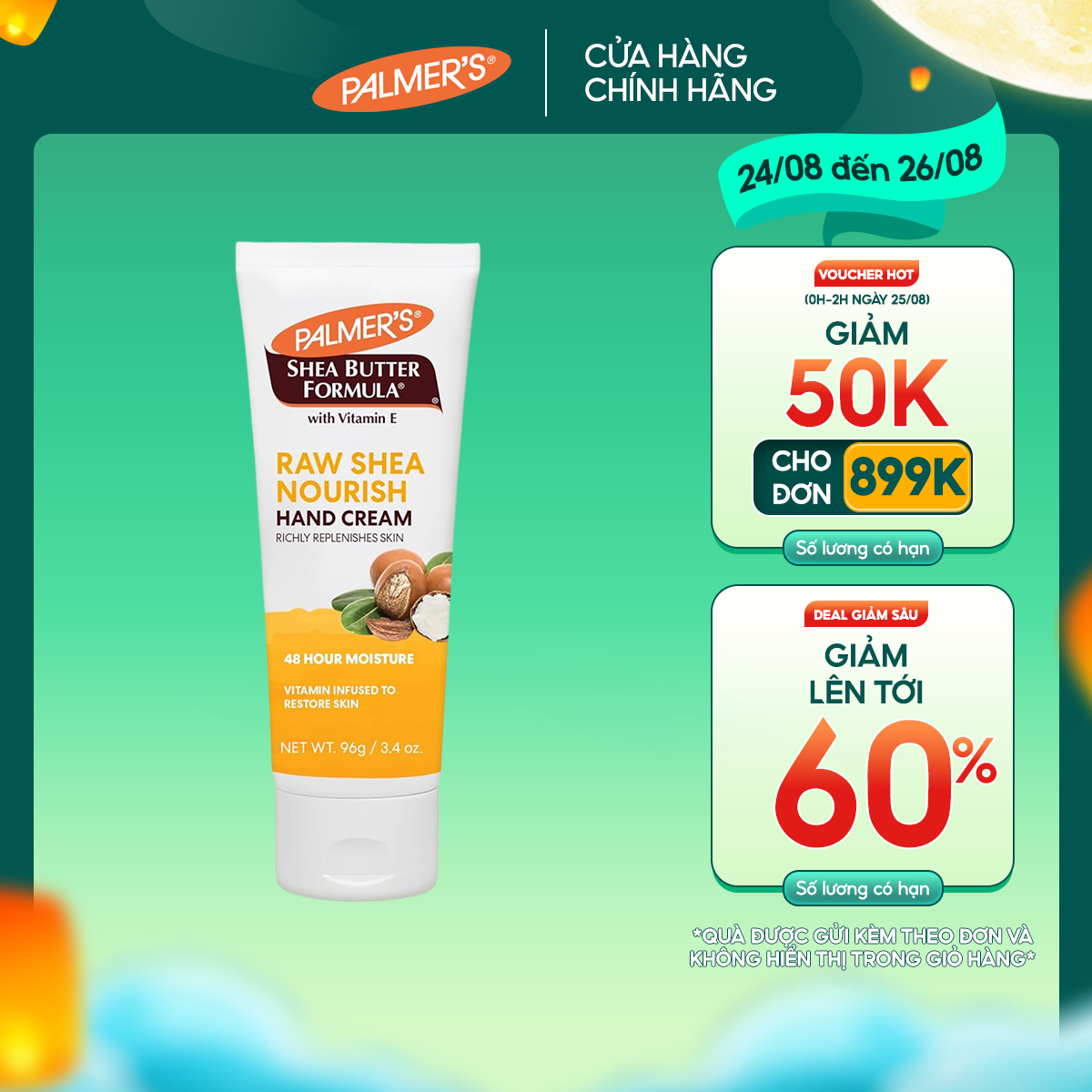 Kem dưỡng da tay giữ ẩm Bơ Hạt Mỡ Palmer's 96g