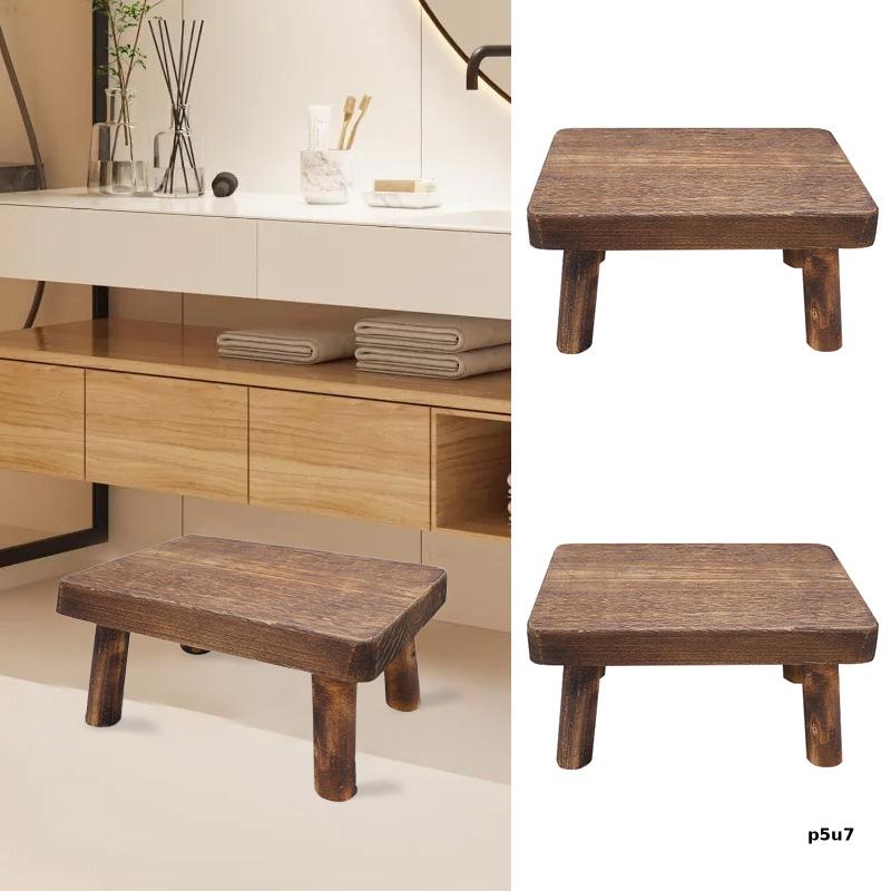 1 chiếc ghế đẩu nhỏ giày gỗ màu trơn cổ điển sang trọng thay đồ trang trí ghế Dài Gia dụng phòng khách