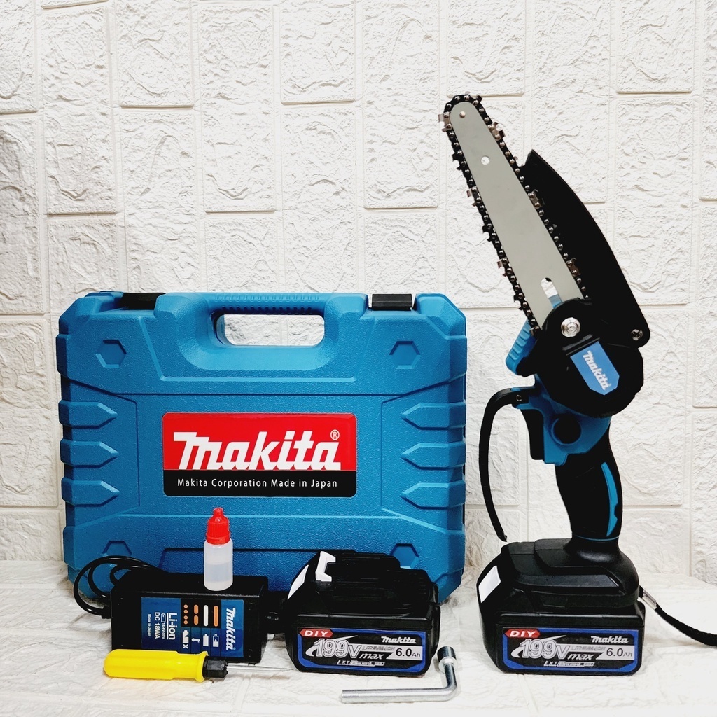 Máy cưa xích cầm tay mini makita Lam xích dài 18cm , lõi đồng 100%