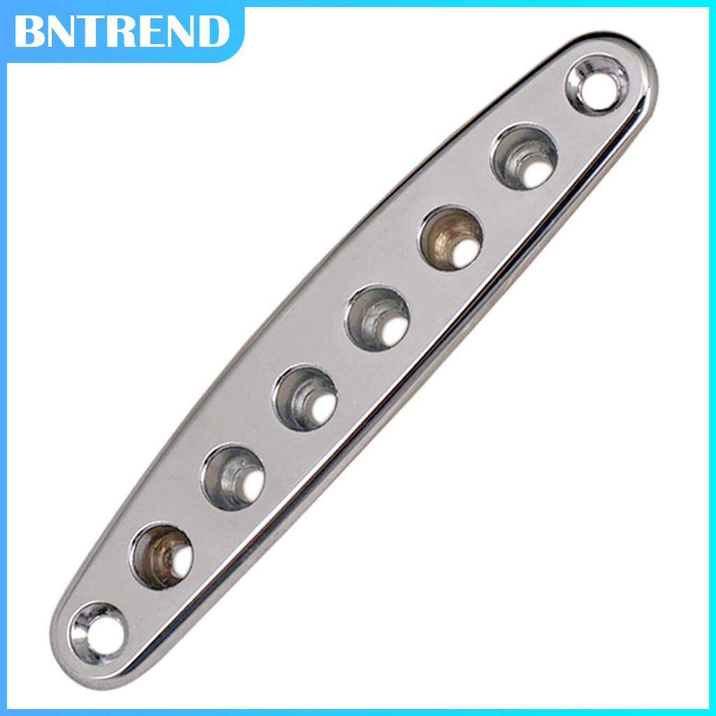 BNTREND Silver Guitar Bridge String Thru Body Ferrule Bushing Plate Guitar Accessory