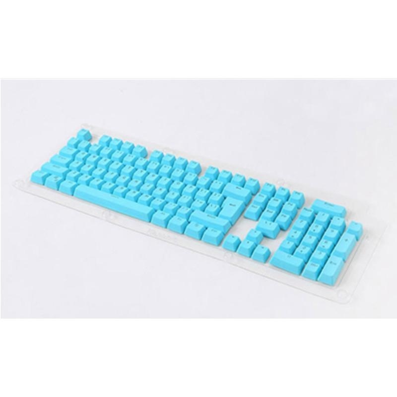 104 Keys PBT Keycaps Backlit Double-shot Keycaps for Mechanical Cherry MX Switch Sky Blue - intl