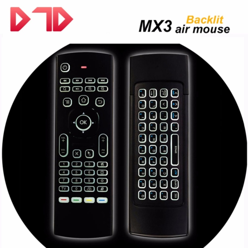 2017 Newest MX3 Air Mouse Backlight MX3 Wireless Keyboard 2.4G IR Learning Fly Air Mouse Backlitsupports Android TV BOX, IPTV, Networked set-top box, Mini PC, HTPC. - intl