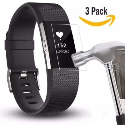 3 Packs HD Ultra Clear Film Full Coverage Screen Protector for Fitbit Charge 2 - intl